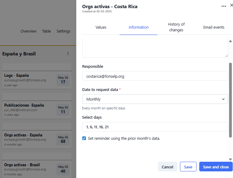 Plataforma de Monitoreo de Impacto para gestión unificada de indicadores